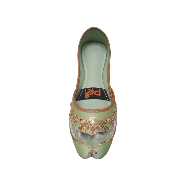 Aabroo | Pistachio Elegance Khussa