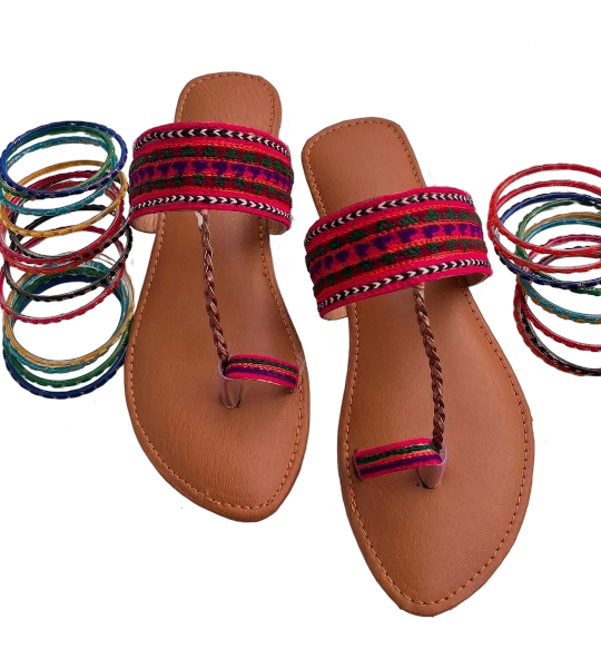 Rangzaar | Multicolor Leather Kolhapuri