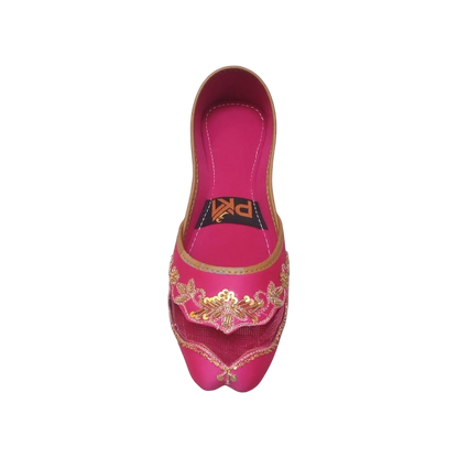Gulnaar | Fuchsia Flame Khussa