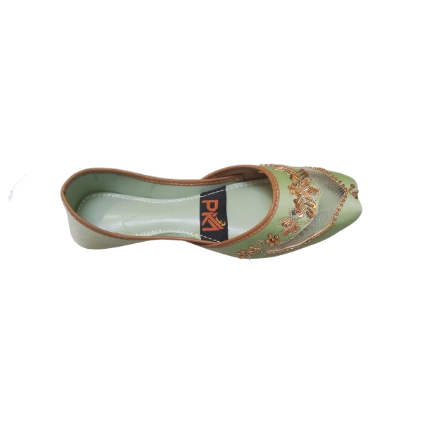 Aabroo | Pistachio Elegance Khussa