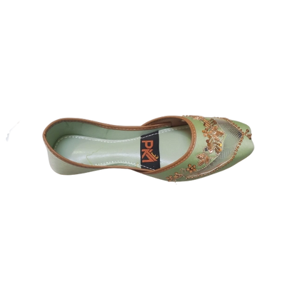 Aabroo | Pistachio Elegance Khussa