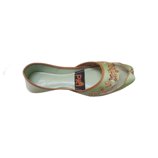 Aabroo | Pistachio Elegance Khussa