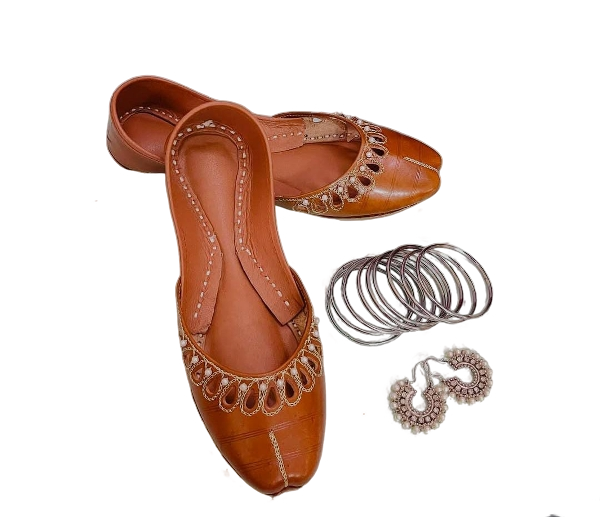 Raahat | Rich Brown Everyday Elegance Khussa